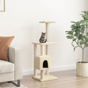 Cat Tree Cream Engineered wood, plush, sisal Cat Tree R...