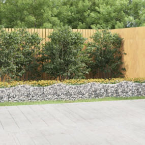 Gabion Raised Bed Silver Galvanized iron Extra Long