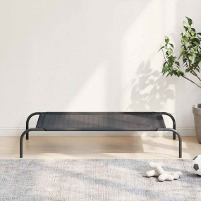 Dog Bed Black 30% Polyester, 70% PVC, Powder-Coated Ste...