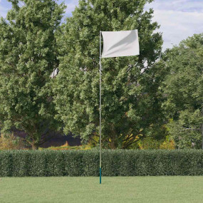 Flagpole Silver Aluminum 18.2 ft Telescopic tech Flagpo...