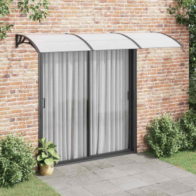 Door Canopy Black PC Large Durable Door Canopy Rectangu...