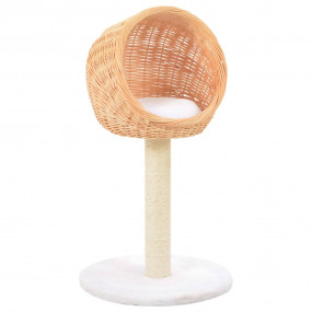 Cat Tree Natural Willow, Sisal rope, Plush