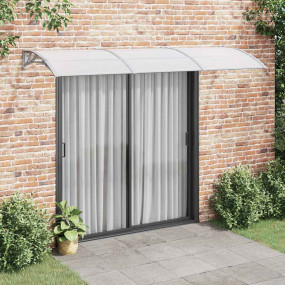 Door Canopy Grey Polycarbonate, ABS, Aluminum 118.1 x 2...