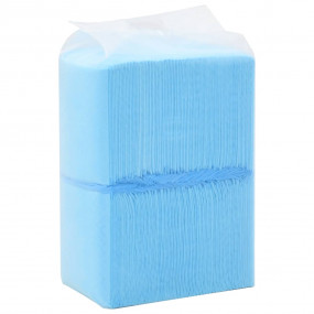 Pet Training Pad Set of 100 Blue and White