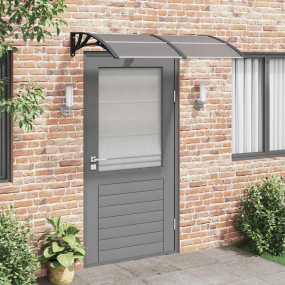 Door Canopy Black Polycarbonate, ABS, Aluminum 59.1x29....