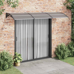 Door Canopy Black Polycarbonate 118.1 x 29.5 in Durable