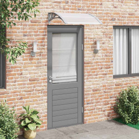 Door Canopy Grey Polycarbonate 31.5 in x 29.5 in Durabl...