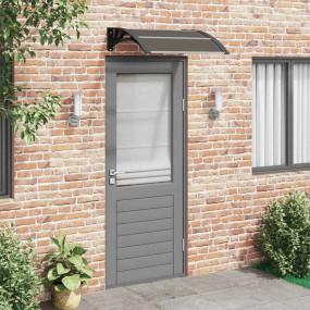 Door Canopy Black Polycarbonate Medium Durable Door Can...