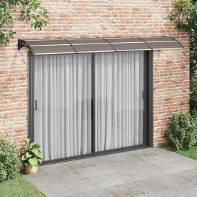 Door Canopy Black Polycarbonate, ABS, Aluminum Large Du...