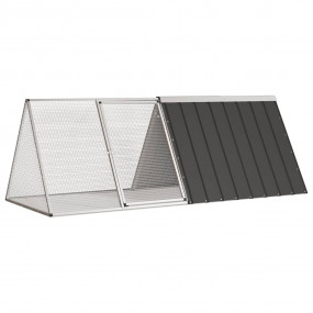 Rabbit Cage Anthracite Galvanized steel Large Rabbit Ca...