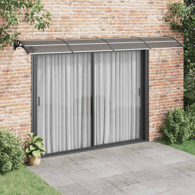 Door Canopy Black Polycarbonate 157.5 x 39.4 in Durable