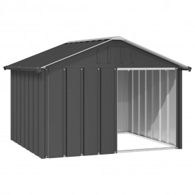 Dog House Anthracite Galvanized Steel 45.9x40.6x32.1 in...