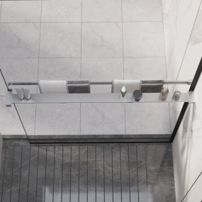 Shower Shelf Chrome Aluminum alloy, Zinc alloy connecto...