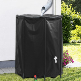 Water Tank Black PVC Medium Foldable Water Tank Cylindr...