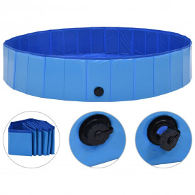 Dog Swimming Pool Blue PVC Large Foldable Dog Swimming ...