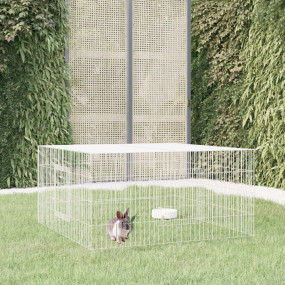 Rabbit Cage Silver Galvanized Iron Large Durable Rabbit...