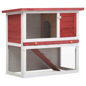 Rabbit Hutch Red Pine wood Large Durable Rabbit Hutch