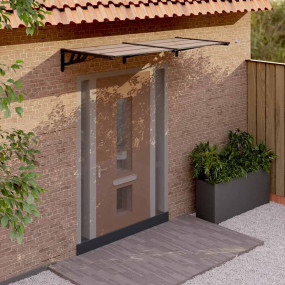 Door Canopy Black Polycarbonate, ABS, Aluminum 78.3 in ...