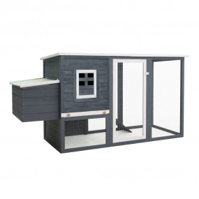 Chicken Coop Grey and White