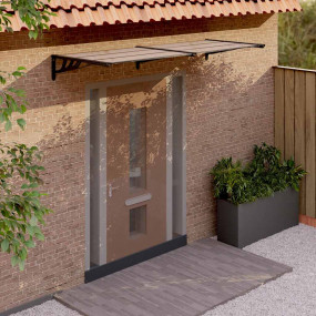Door Canopy Black Polycarbonate 94.1 x 35.4 in Strong
