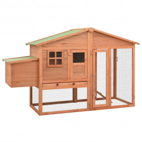 Chicken Coop Natural wood Solid fir wood, plywood, galv...