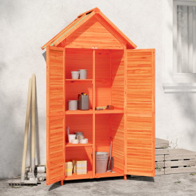 Garden Tool Shed Brown Solid pine wood 35.0x20.7x68.9 i...