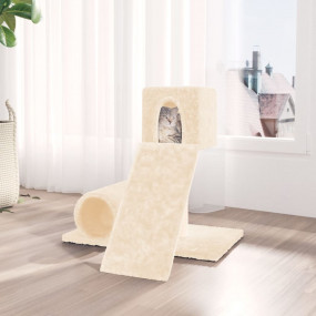 Cat Tree Cream Engineered wood, plush, sisal 23.2 in Mo...