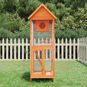 Bird House Brown, Green Solid pine wood, plywood, wire ...