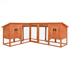 Rabbit Hutch Brown Solid fir wood, plywood, galvanized ...