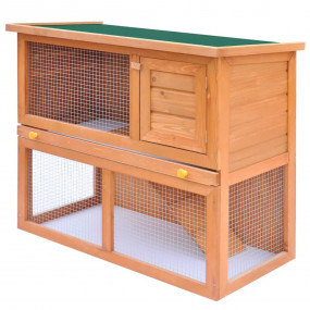 Rabbit Hutch Wooden Solid pine wood Large Height-Adjust...