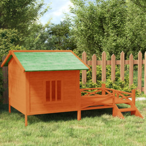 Dog Kennel Brown Solid pine wood Large Durable Dog Kenn...
