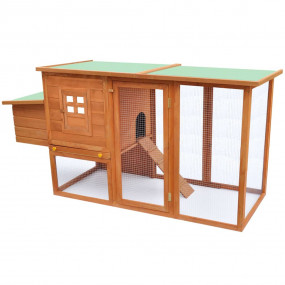 Chicken Coop Brown Solid pine wood with painted finish ...