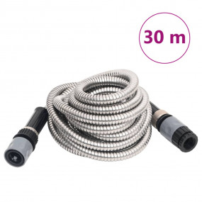 Garden Hose Silver Stainless Steel 30 m Durable Garden ...