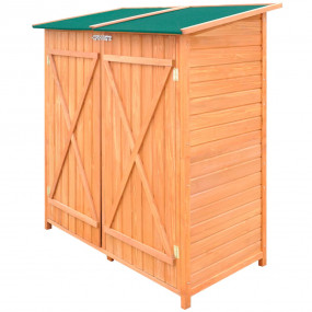 Garden Shed Natural wood with green roof
