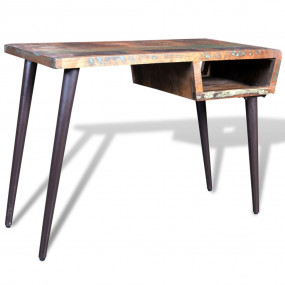 Desk Multi-color Reclaimed wood, Painted iron 43.3 x 19...