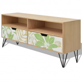 TV Cabinet Brown, White, Green MDF, Steel 47.2 x 11.8 x...