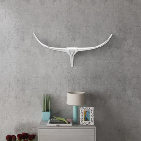 Bull's Head Decoration Silver Aluminum Large Wall mount...