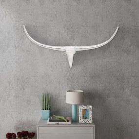 Bulls Head Decoration Silver Aluminum Large Decorative ...