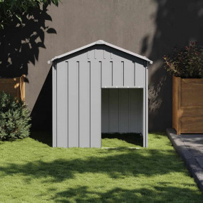 Dog House Light Grey Galvanized Steel Medium Durable Do...