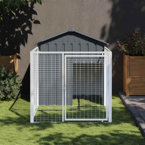 Dog House Anthracite Galvanized Steel 46.1 x 79.1 x 48....