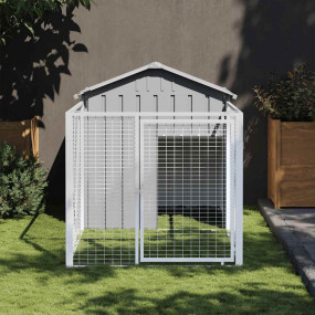 Dog House Light Grey Galvanized Steel 46.1 x 79.1 x 48....
