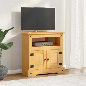 Console Table Waxed Brown Solid Pinewood Medium Console...