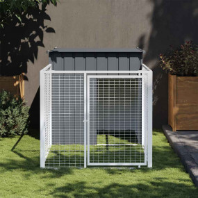 Dog House Anthracite Galvanized Steel 43.3 in x 79.1 in...