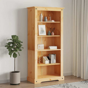 Bookcase Brown Solid waxed pinewood 31.5 x 15.7 x 66.9 ...