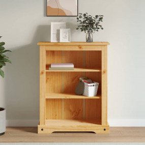 Bookcase Brown Solid waxed pinewood 31.5x11.4x39.4 in B...