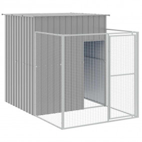Dog House Light Grey Galvanized Steel Extra Large Durab...