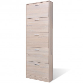 Shoe Cabinet Oak Engineered wood 23.2 x 6.7 x 66.5 in