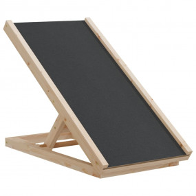 Dog Ramp Grey Solid Fir Wood, Polyester 27.6 x 13.8 in ...