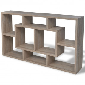 Wall Shelf Oak Melamine faced engineered wood 33.5 in w...