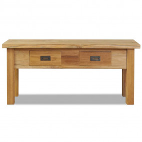 Hall Bench Teak Solid teak 35.4 x 11.8 x 15.7 in Hall B...